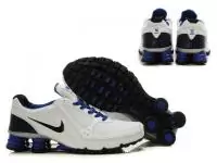 nike hommes chaussures shox turbo 10 blanc pas cher blue taille 41-46